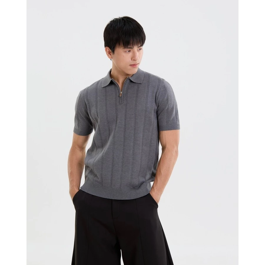 REEVE HARLOW ZIP POLO เสื้อโปโลถัก ผ้า Knit