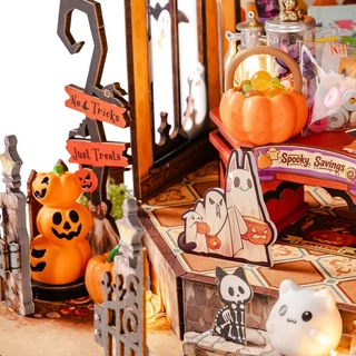 Rolife DIY Miniature Dollhouse - Haunted Candy House โมเดลบ้าน ตัวต่อไม้ บ้านตุ๊กตา | ของแต่งบ้าน ของเล่นศิลปะ DIY
