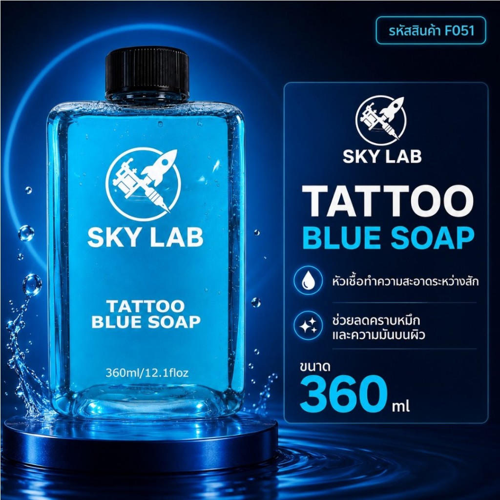 SKY LAB TATTOO BLUE SOAP ขนาด 360ML