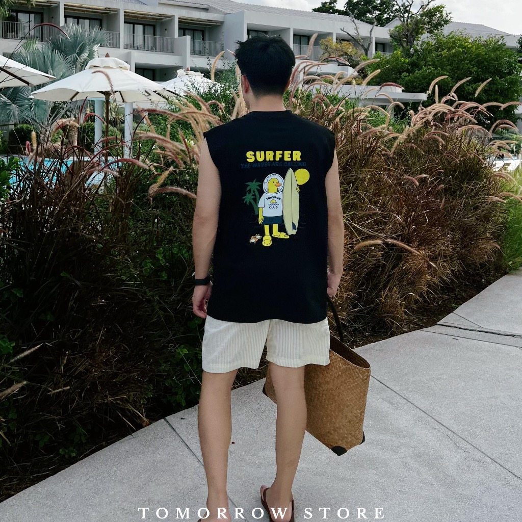 TOMORROW-เสื้อแขนกุด เนื้อผ้าคอลตอล 100% - SURFER