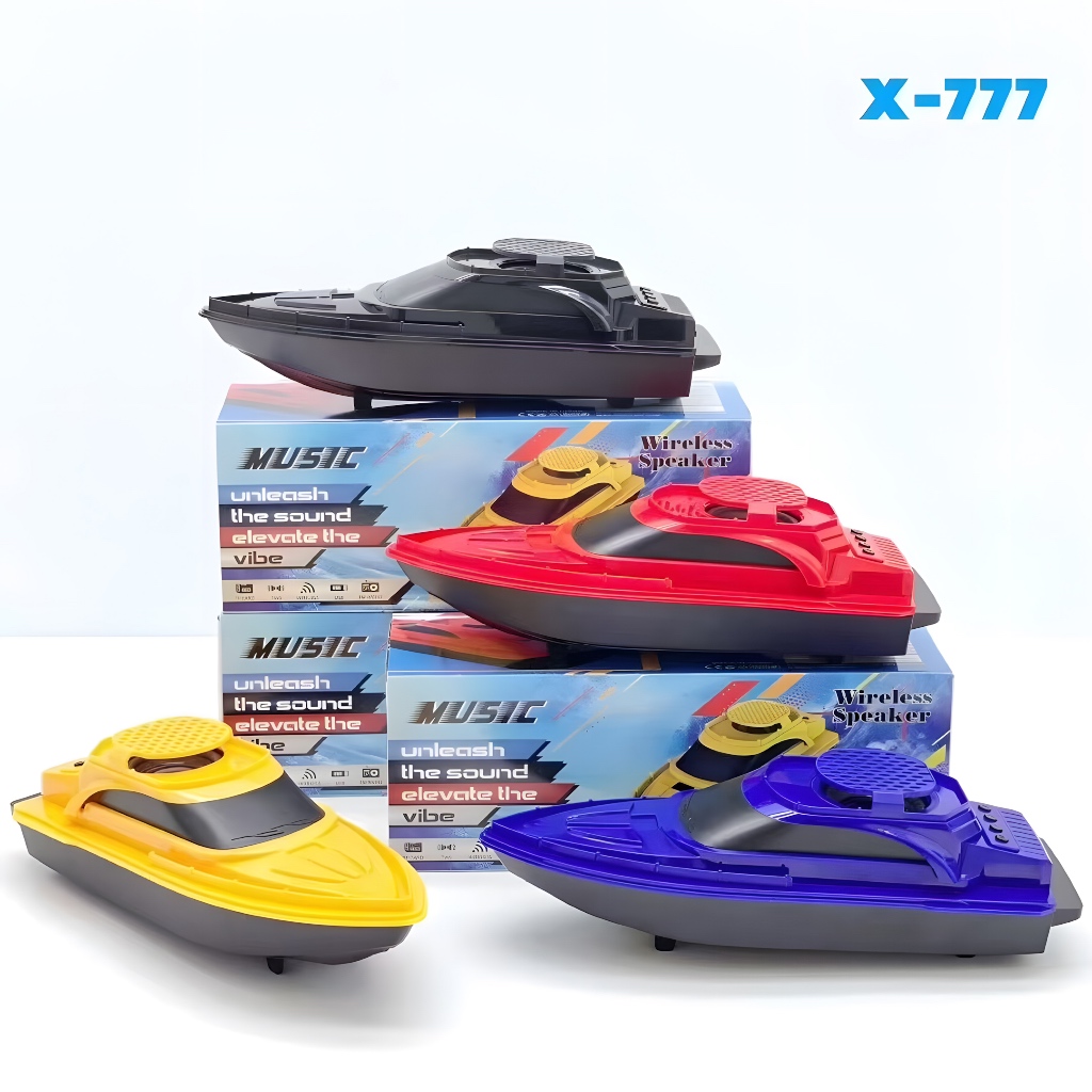 ลำโพงบลูทูธไร้สายทรงเรือสปีดโบ๊ท รุ่น X-777 กำลังขับ 5W แบตเตอรี่ 1200mAh ชาร์จเร็ว Type-C รองรับแฟล