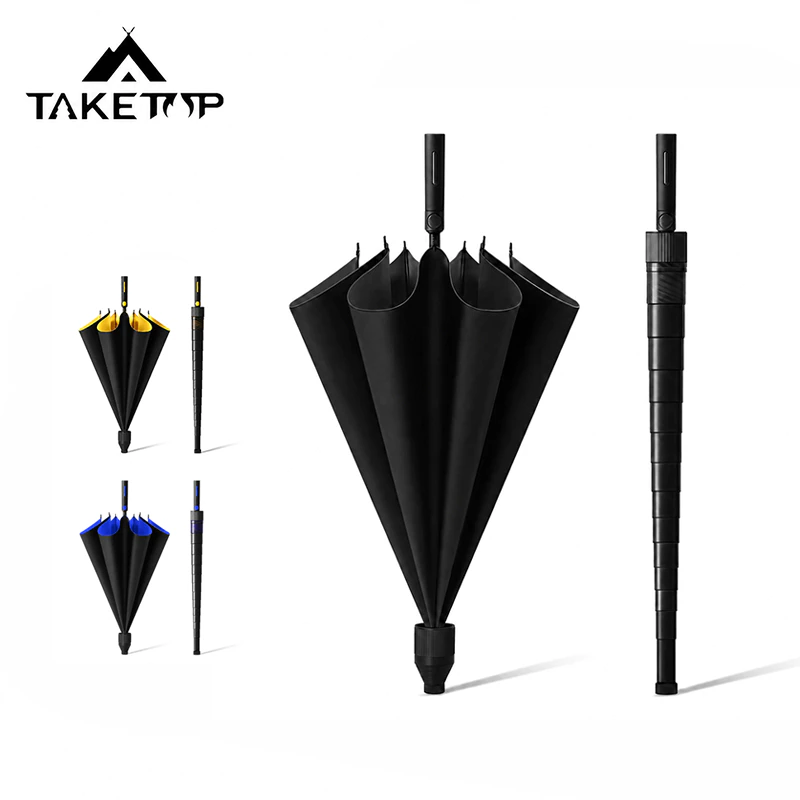 TakeTop ร่ม ร่มอัตโนมัติ 125 ซม. กันแดด UV กันฝน พร้อมปลอกเก็บน้ำในตัว ร่มด้ามยาว กดปุ่มเดียว
