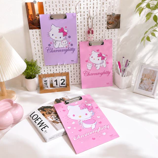 MOMOMARTคลิปบอร์ด ลาย Charmmy Kitty ลิขสิทธิ์แท้ Sanrio กระดาษรองเขียน Clip Board A4 มี 3 ลายให้เลือก