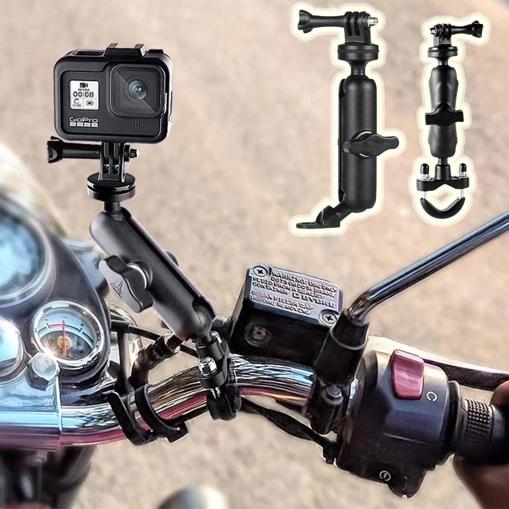 ขายึดเเฮนด์ ที่ยึดกล้องแอคชั่นแคม Action camera สำหรับติดมอเตอร์ไซด์ (0092)