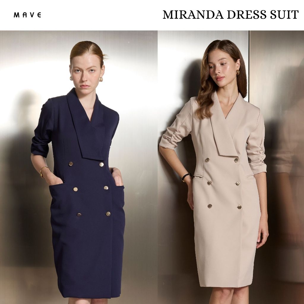 MAVE เดรส รุ่น Miranda สี Navy,Nude