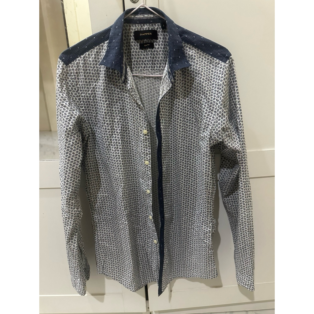 เสื้อเชิ้ตแขนยาวผู้ชายมือสอง DAPPER อก 38“
