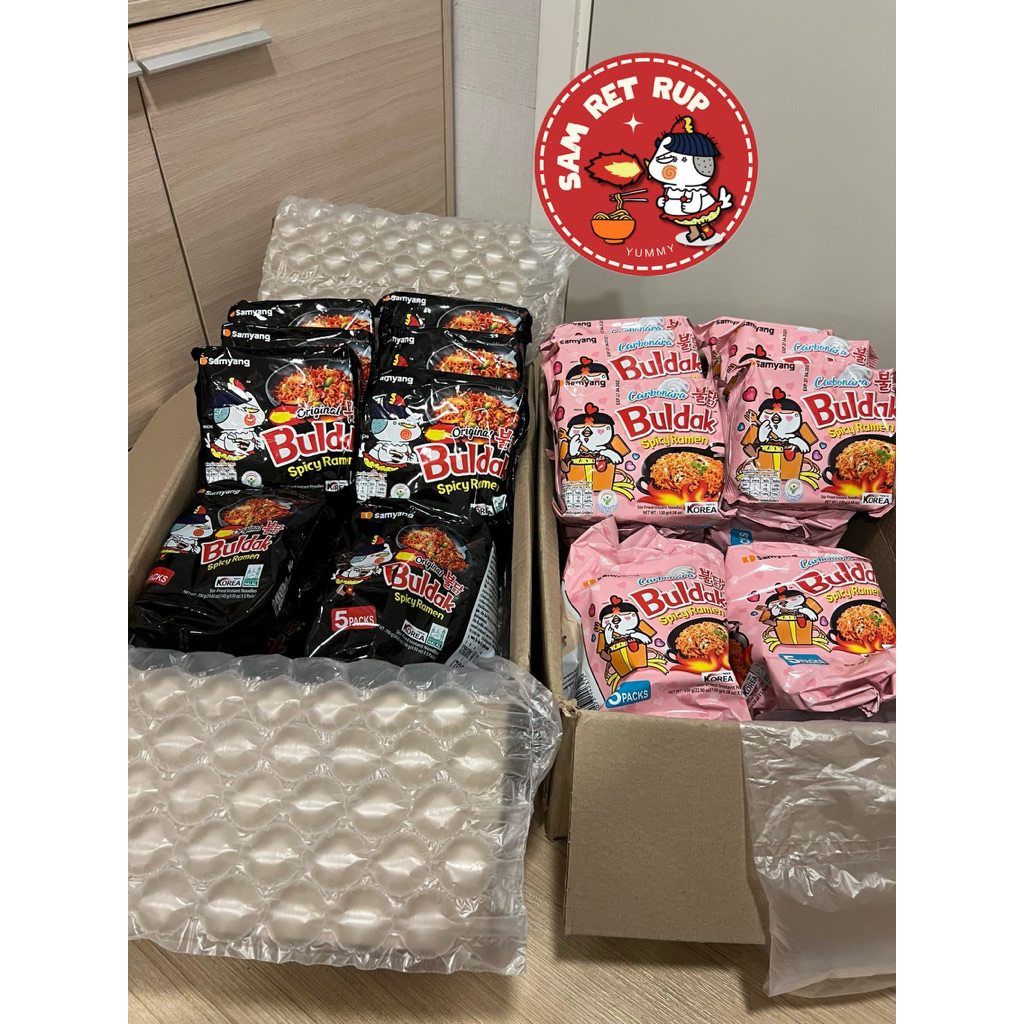 Samyang Buldak Ramen ซัมยัง บูลดัก ราเมง รสชาติ Spicy Ramen Original / Spicy Ramen Carbonara