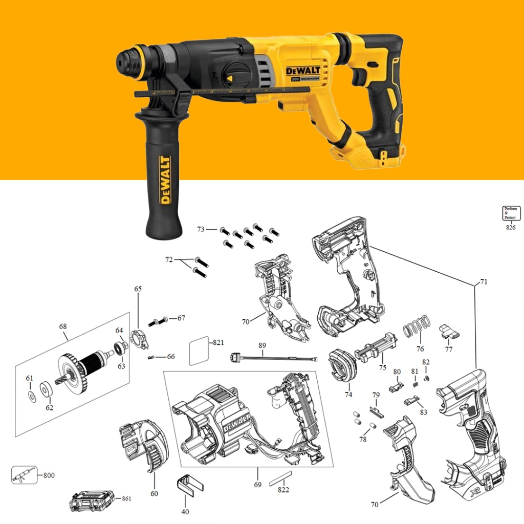 DEWALT DCH263 อะไหล่ PART-2