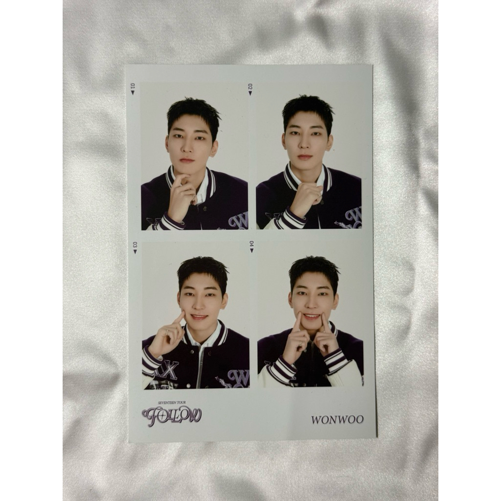 svt photocard โฟโต้การด์ wonwoo seventeen tour FOLLOW / concert postcard
