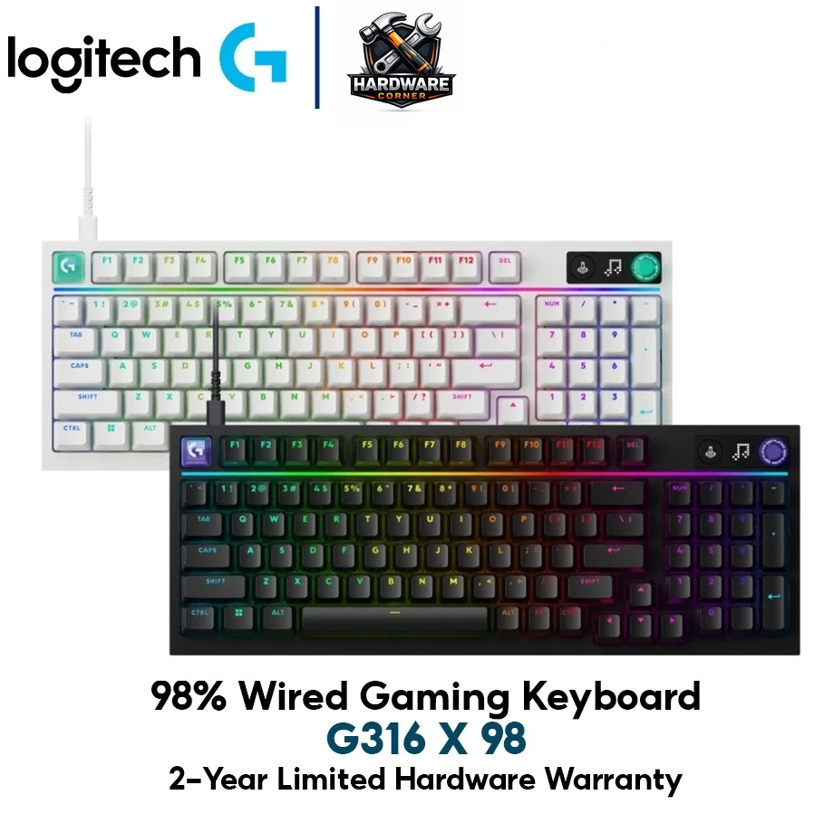 ⚡️คีย์บอร์ดเกมมิ่ง⚡️Logitech G316 X 98 Mechanical Gaming Keyboard (Black คีย์ไทย)(White คีย์อังกฤษ)