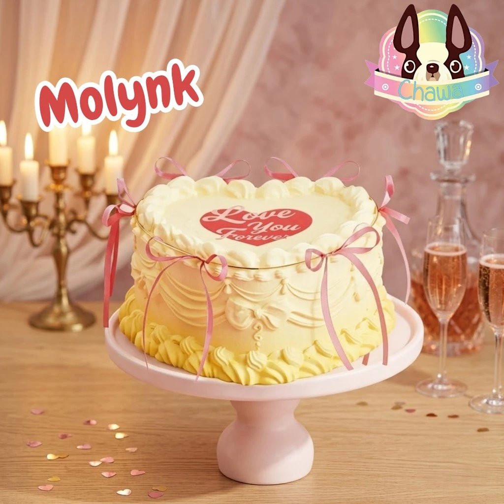 🚚พร้อมส่งจากไทย⭐🌈Squishyเค้กMolynk🎂💖เค้กหัวใจสุดละมุน