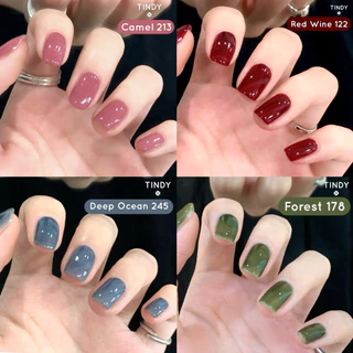 Tindy ยาทาเล็บ โทนเรียบหรู ดูดี เนื้อสีเงาดั่งเจล ไม่ต้องอบ สีทาเล็บ สีสวย แห้งไว 6ml