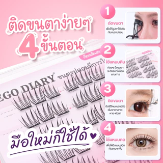 ขนตาปลอมกาวในตัว Mego Diary (รุ่นM23 Monday) ติดง่าย ไม่ต้องใช้กาว เบา สบาย ธรรมชาติ เหมาะกับมือใหม่ ใช้ได้ทุกวัน