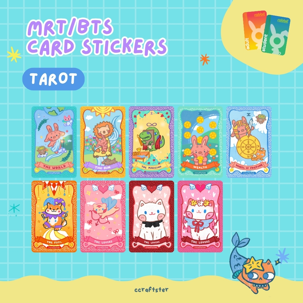ccraftster - card sticker Tarot สติกเกอร์ติดบัตรบีทีเอส BTS สติ๊กเกอร์ติดบัตร (ไม่มีช่องชิป) ไพ่ทาโรต์