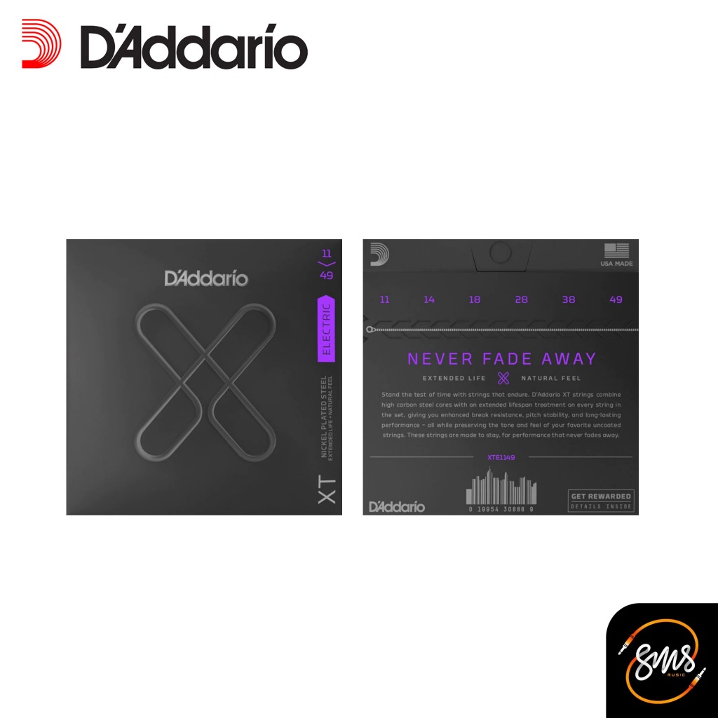 สายกีตาร์ไฟฟ้าเคลือบกันสนิม D’Addario XT
