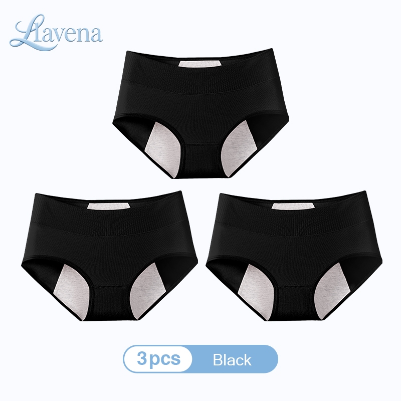 LAVENA กางเกงในประจำเดือนผู้หญิง เอวสูง ผ้าฝ้ายยืดสูง กันรั่ว3ชั้น ยับยั้งแบคทีเรีย ป้องกันกลิ่น ระบายอากาศดี