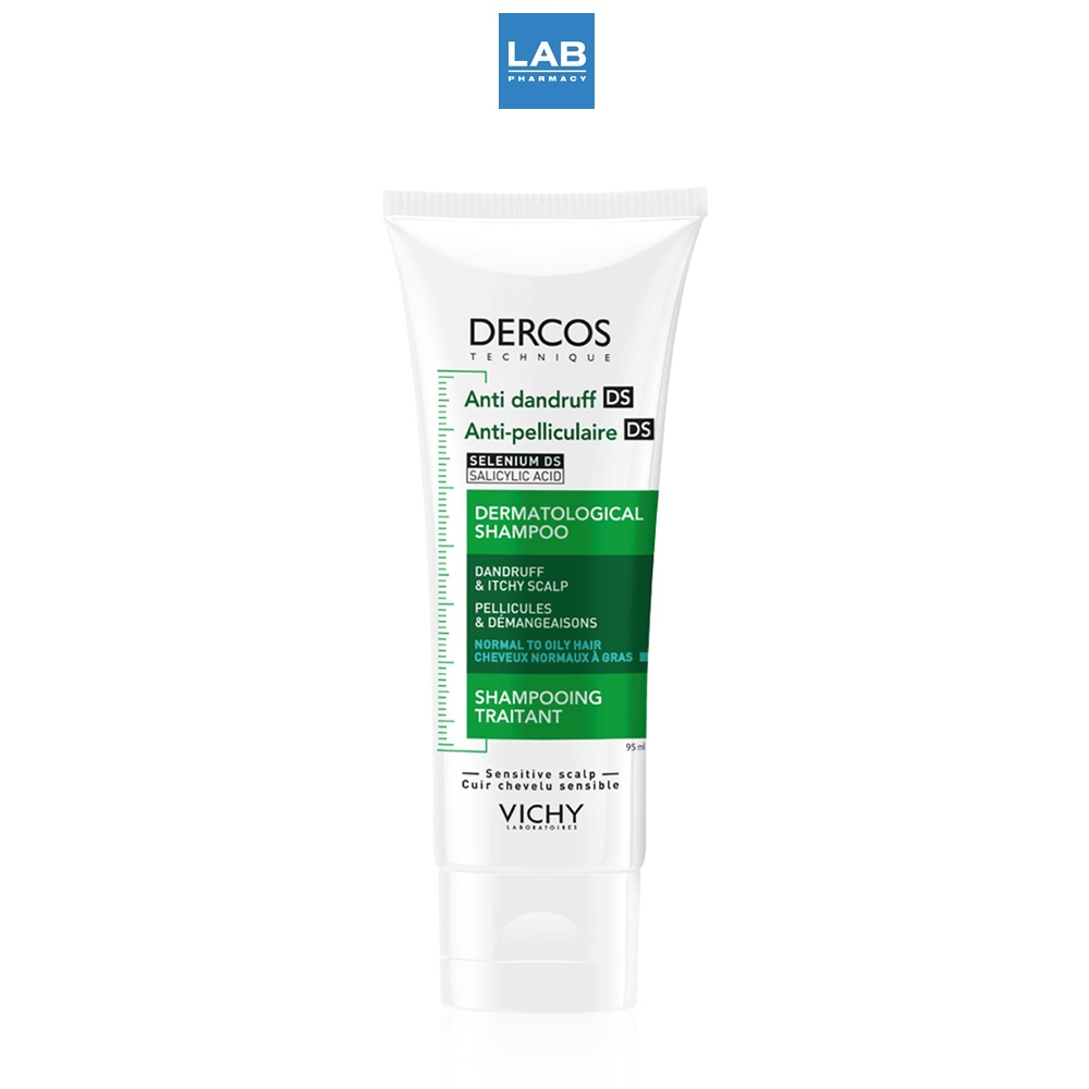 Vichy Dercos Anti-Dandruff Shampoo 95 ml.(Normal-Oily Hair) วิชี่ เดอร์คอส แอนตี้-แดนดรัฟ แชมพู ขนาด 95 มล.(ผมปกติ-มัน)