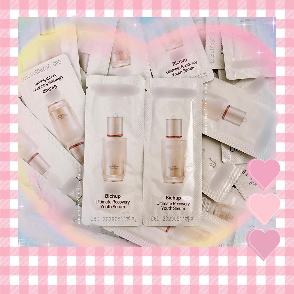 (ใหม่เซรั่มหน้าเด็ก) ขั้นต่ำ50฿คละได้ค่ะ ( ของแท้ % )Bichup ultimate recovery youth serum ขนาด1ml