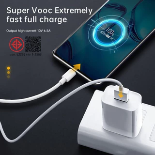 SANOOK OP 65W SUPER VOOC หัวชาร์จ+สายชาร์จ TYPEC รองรับชาร์จเร็วซุปเปอร Reno7/6/5/4/8/9/2F/x10pro/x3