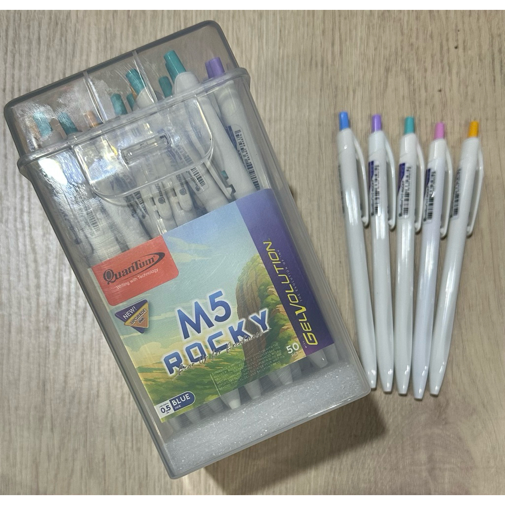 มาใหม่!!!!!ปากกา QuanTum M5 ROCKY หมึกสีน้ำเงิน 0.5 มม. (1x50 ด้าม)