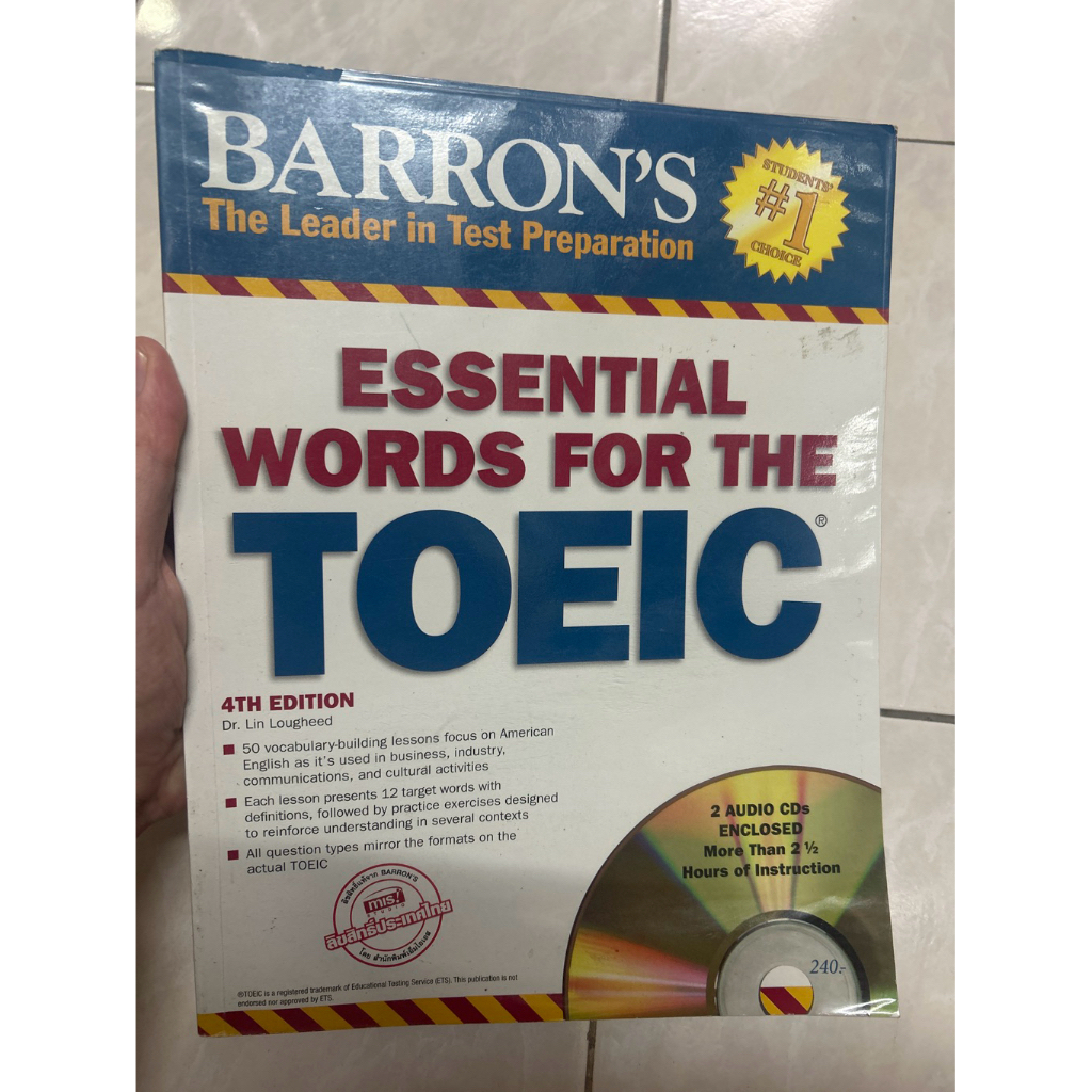 barron’s essential words for the Toeic มี cd มีขีดเขียนไฮไลท์ 20%