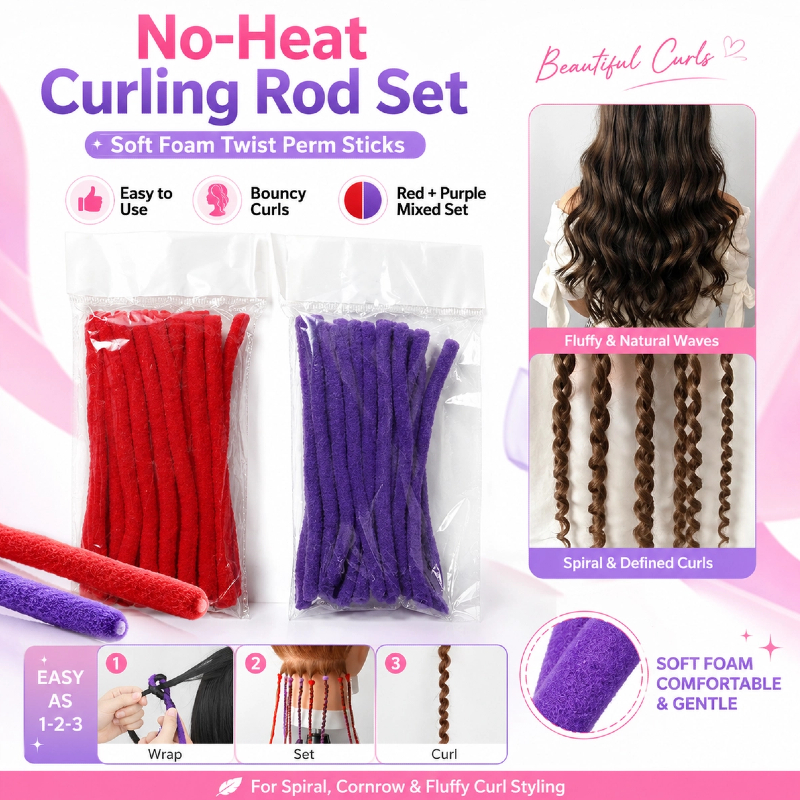 2Days Local Delivery 20 ชิ้น/แพ็ค Afro ผม Perm Rods ขนาดเล็กหยักศกปุยข้าวโพดดัดลูกกลิ้ง Curler