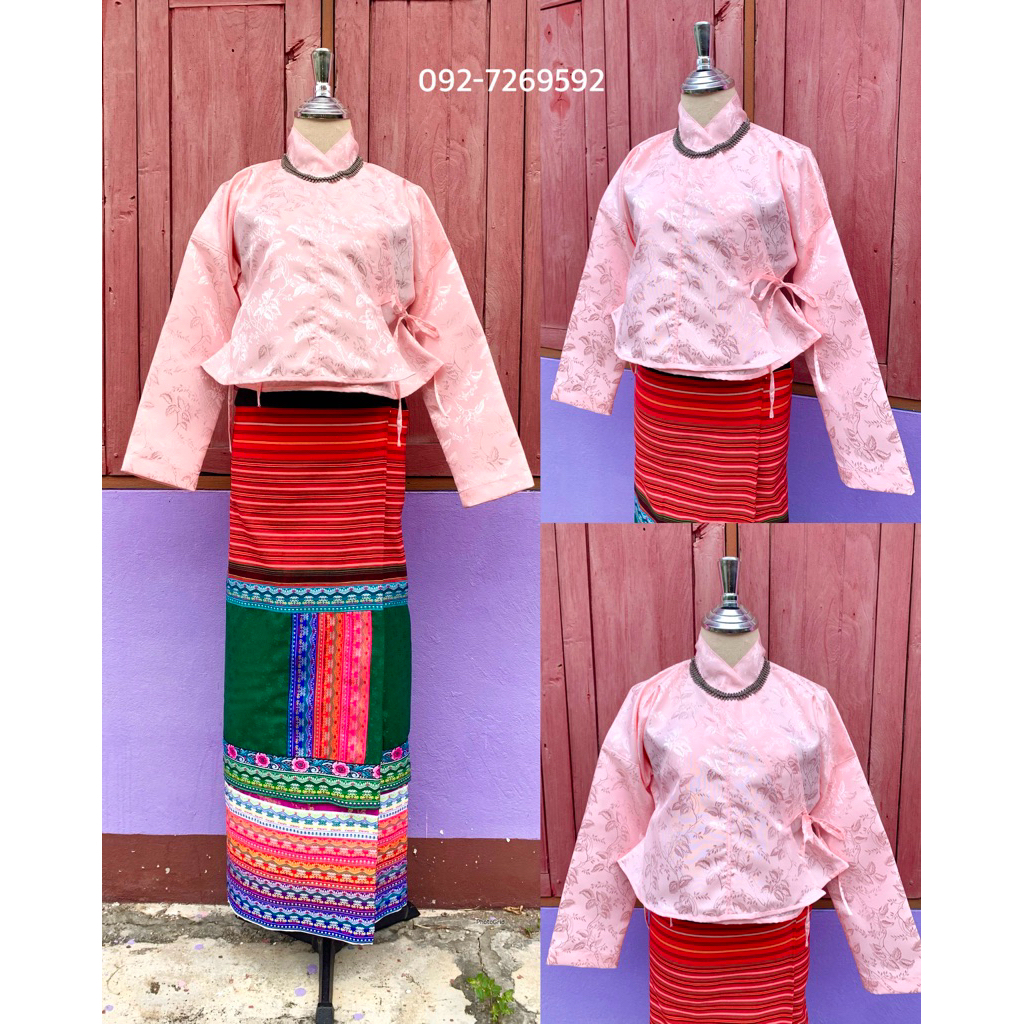 เสื้อปั๊ดพื้นเมืองสีชมพู