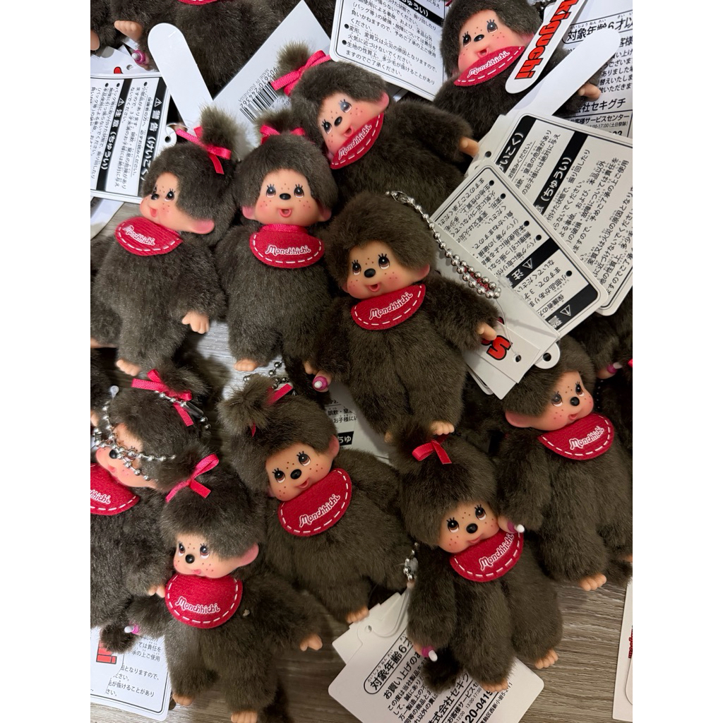 พร้อมส่ง พวงกุญแจ Monchhichi จิ๋ว ขนาด 10 cm แท้💯🇯🇵มีบริการส่งด่วน