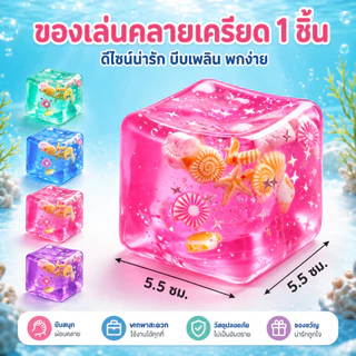 🐚ส่งไว🐚Squishy Ocean Blocks 5.5ซม ความเครียด Balls ของเล่นบีบคลายเครียด ทำจากมอลโตส นุ่มหนึบคืนตัวช้า
