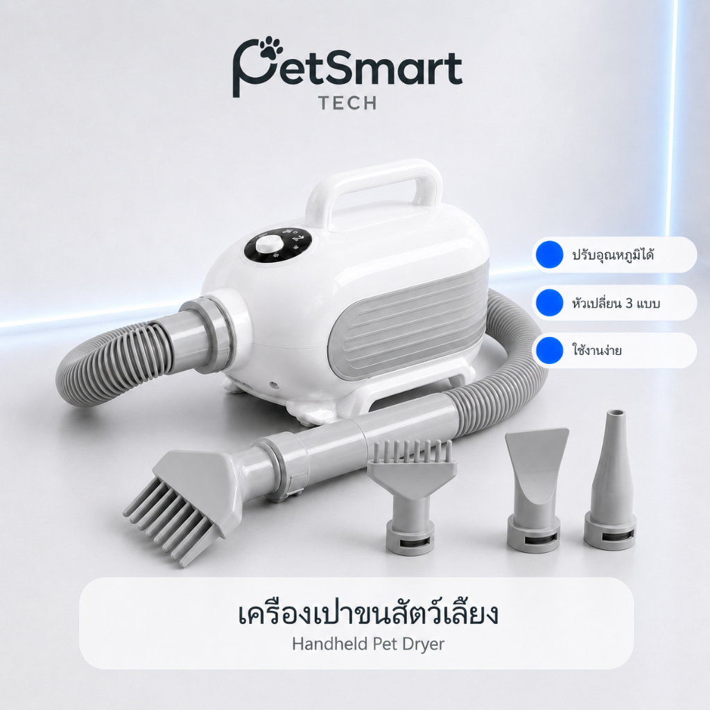 [PetSmart]Hipidog 2000W เครื่องเป่าขนสัตว์เลี้ยงขนาดเล็ก เครื่องเป่าขน เป่าขนสัตว์เลี้ยง