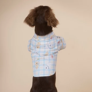 Pet Cotton Shirt เสื้อเชิ้ตสัตว์เลี้ยงผ้าคอตตอน ลายพิมพ์สีพาลเทล ชุดน้องหมา ชุดน้องแมว