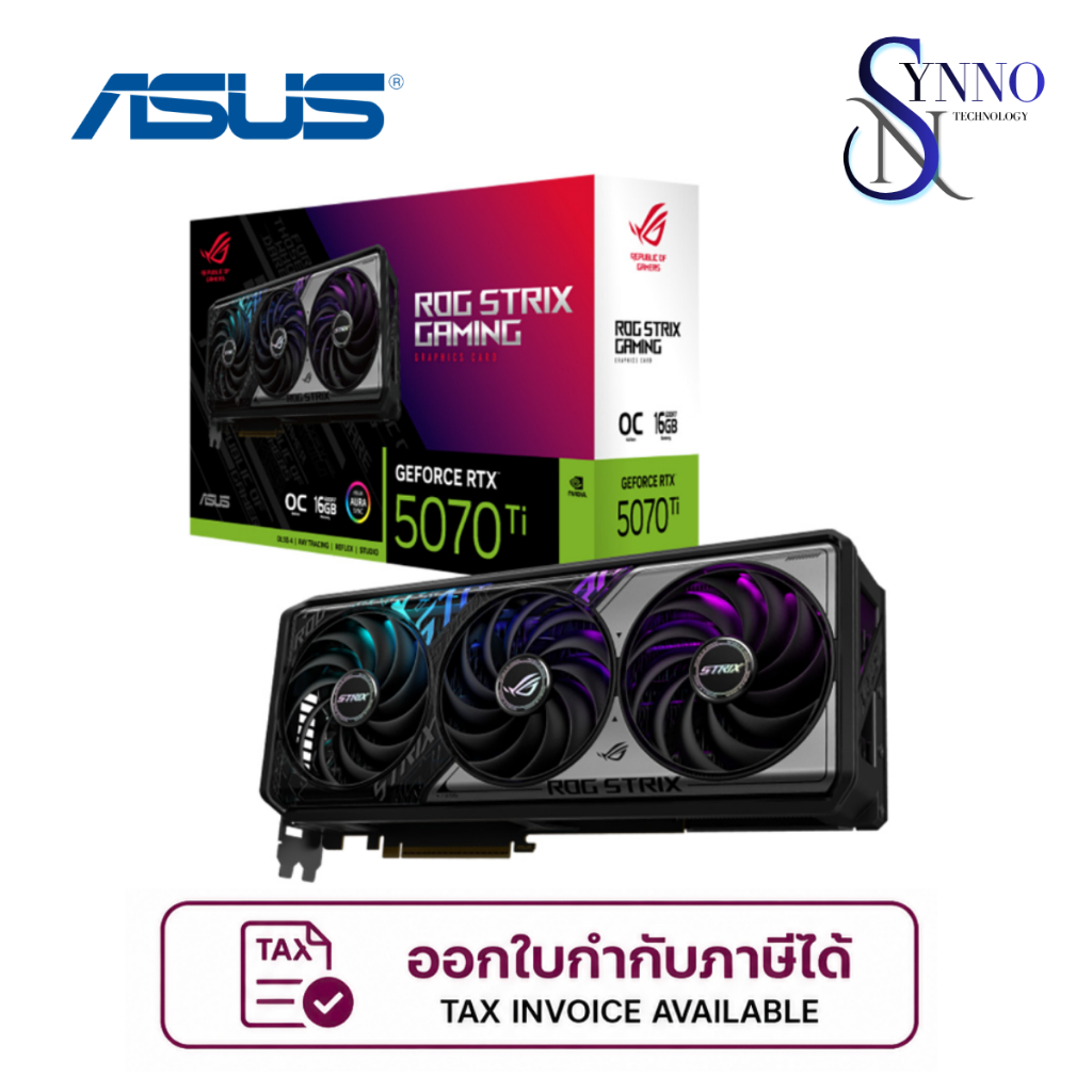 การ์ดจอ VGA  ASUS ROG STRIX GEFORCE RTX 5070 TI 16GB GDDR7 OC EDITION