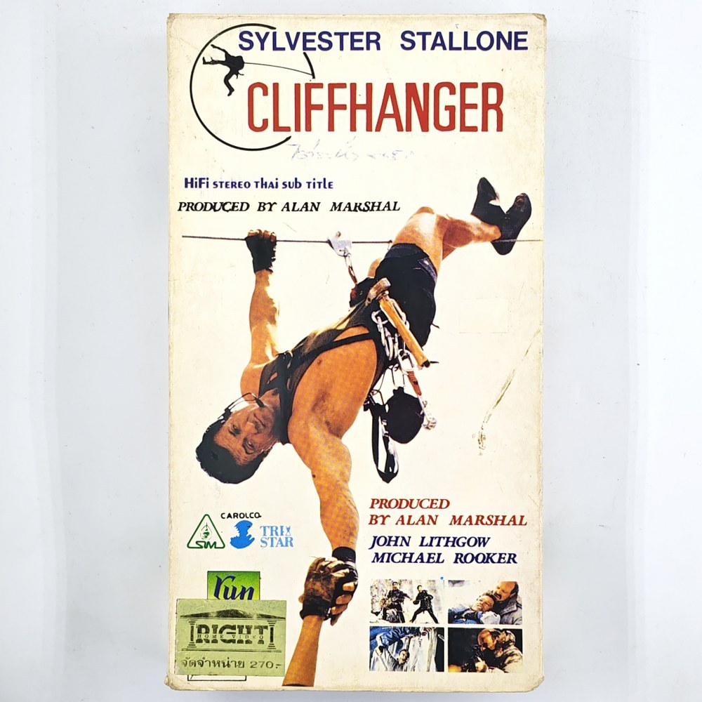 [00394] CLIFFHANGER (VHS)(USED) เทปหนัง ม้วนวีดีโอ มือสอง !!