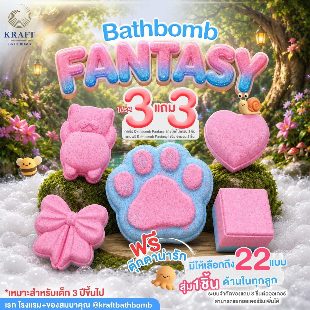 Surprize! Bath Bomb Fantasy แช่สนุก ฟองนุ่ม ลุ้นเซอร์ไพร์สลับ! 🧼✨