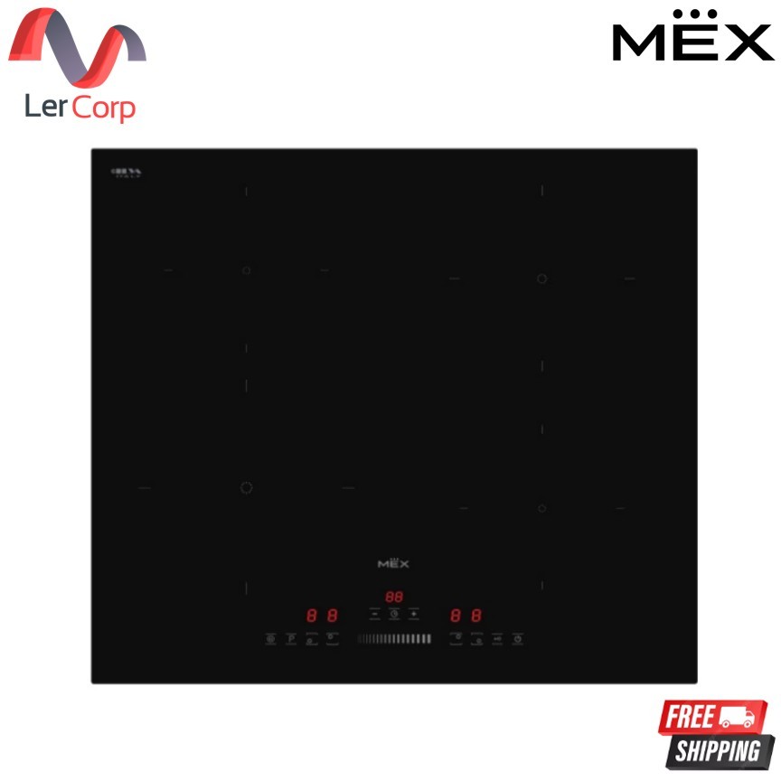 (Mex) เตาแม่เหล็กไฟฟ้า 4 หัว ฐานกระจกเซรามิค ขนาด 60 ซม. (Induction) กระจกเซรามิก ILVA Glass ประเทศอ