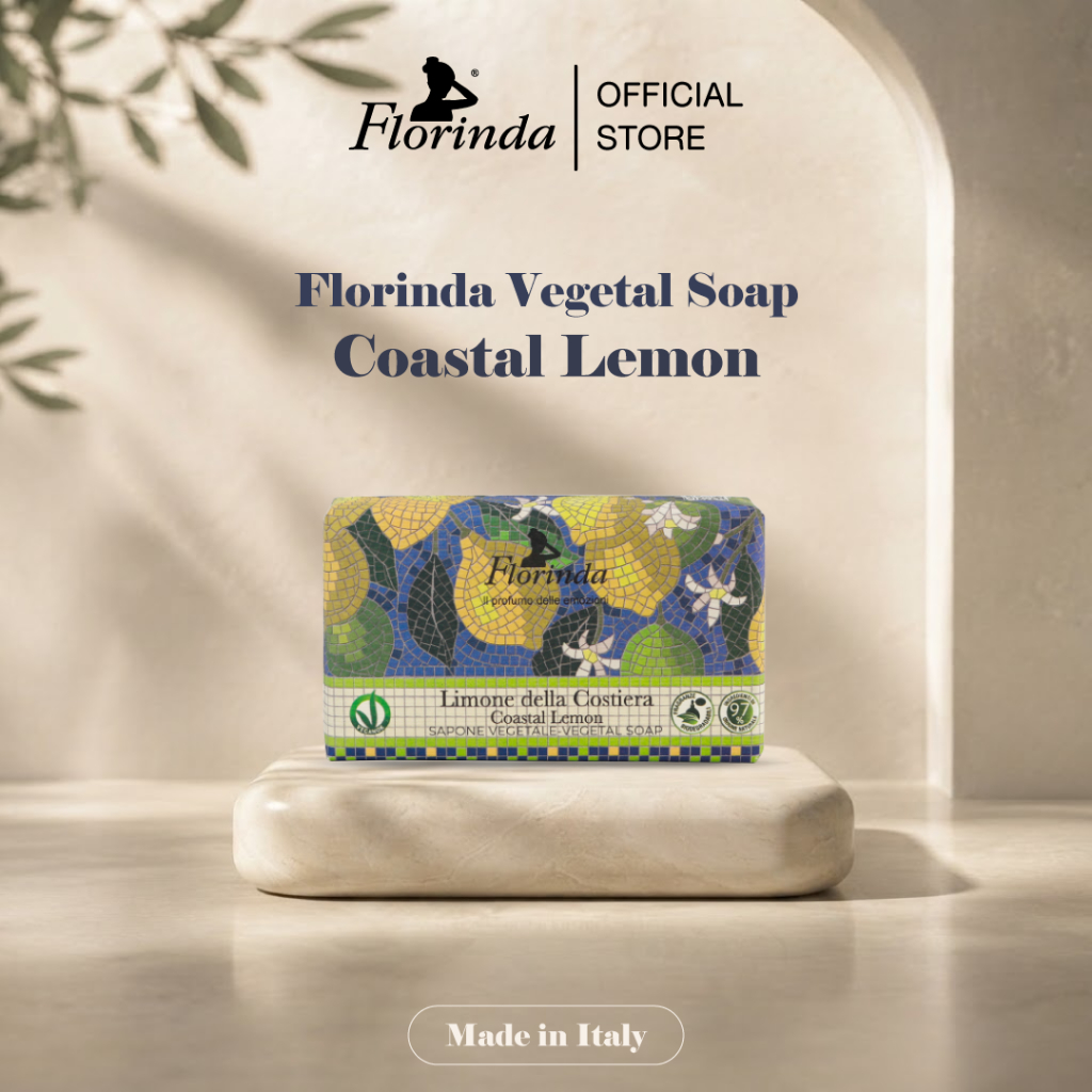 Florinda Vegetal Soap Coastal Lemon สบู่ก้อน กลิ่นโคสทัล เลมอน 200g (10FR00004)