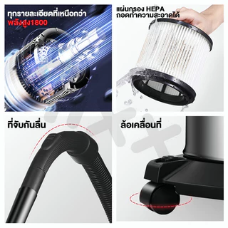 🔥ที่นิยมมากที่สุด🔥 เครื่องดูดฝุ่น 3in1 เครื่องดูดฝุ่นอุตสาหกรรม2000W 19Lเครื่องดูดฝุ่น ดูดน้ำ เป่าลม ถังสแตนเลส สูญ