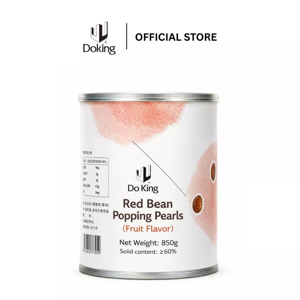 Doking ไข่มุกป๊อปถั่วแดง Red Beans Poppong Boba 850 กรัม