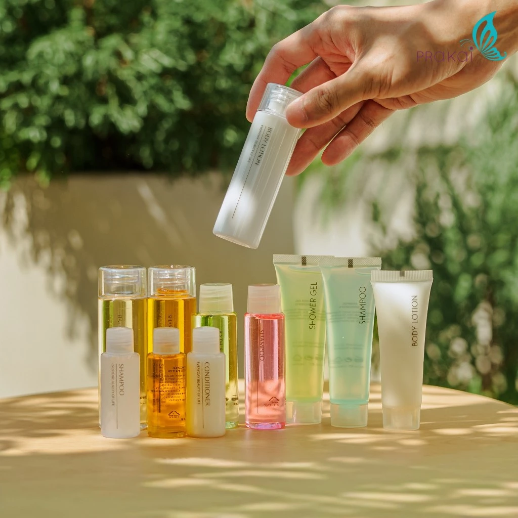PRAKAIVANICHสบู่เหลวขวด/หลอดบีบ(20-35 มล.)(เลือกกลิ่น&สีได้)【แพ็ค 40 ขวด】 /แชมพู/ครีมนวด/บอดี้โลชั่น