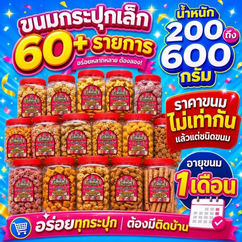 [รวมขนมกระปุกเล็ก] เลือกขนมด้านใน
