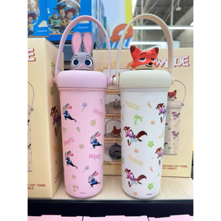 พร้อมส่ง แก้วน้ำสแตนเลส ซาริโอ้ แก้วน้ำเก็บความเย็นพร้อมหลอด ลายการ์ตูนลิขสิทธิ์แท้ สแตนเลส304 แถมฟรีที่ล้างหลอดดูดน้ำ