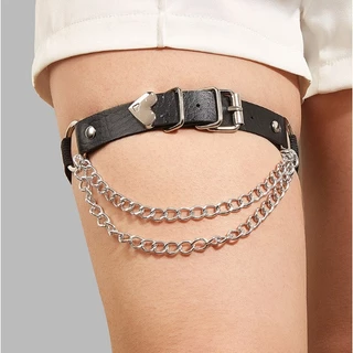 พร้อมส่งจากไทย แฟชั่นอุปกรณ์เสริมชุด Cover Dance สไตล์โกธิค เช่น ถุงมือตาข่าย สายคล้องแขนและขา และเข็มขัดตกแต่ง