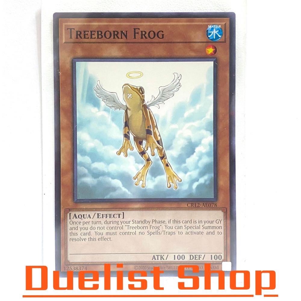 Treeborn Frog (N) Monster Water Level1 [Aqua/Effect] ชุด CR12-AE078 การ์ดยูกิโอ (Yu-Gi-Oh!) OCG Asia EN