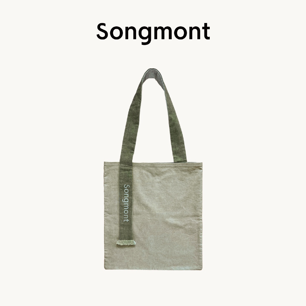 พร้อมส่ง Songmont Canvas Tote Bag กระเป๋าผ้า Cotton 100% กระเป๋าสะพายไหล่ ของแท้100%