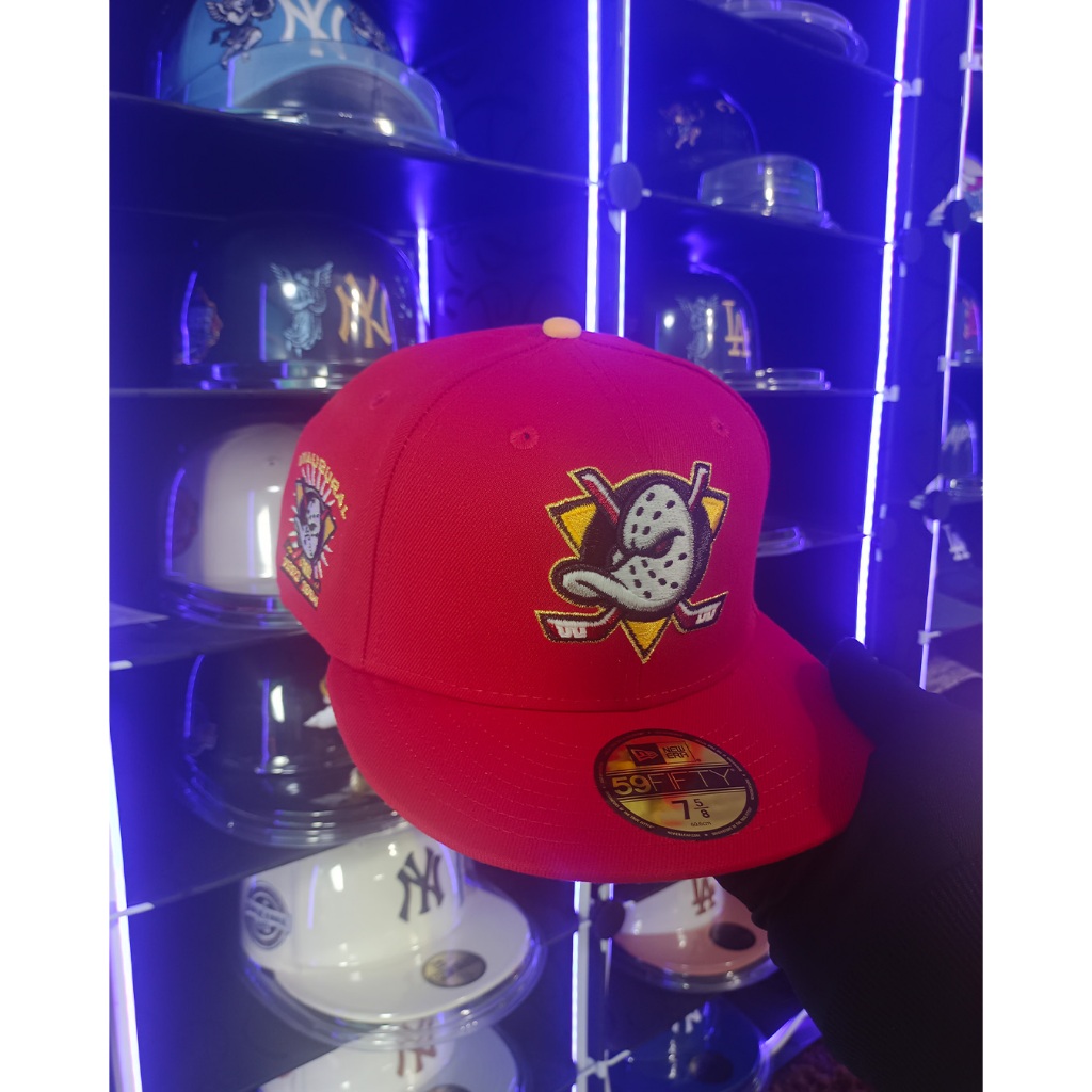 หมวก New Era Anaheim Ducks Glow In The Dark Inaugural Season Scarlet Red Editon 59Fifty Fitted Hat S