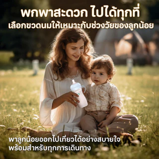 Preferred ขวดนมเด็กคอกว้าง Anti-Colic ป้องกันอากาศเข้า กันสำลัก 5oz/11oz ปลอดภัย Food Grade PP15/24/33