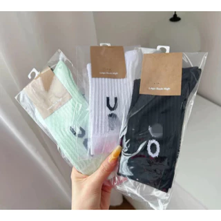 (พร้อมส่งในไทย)แฟชั่นผู้หญิงผู้ชายฮาราจูกุถุงเท้ากีฬาQC SOCKS