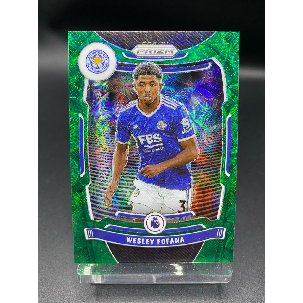 การ์ดฟุตบอล ⚽️ Wesley Fofana Green Prizm /9 | 2021-22 Panini Prizm Premier League