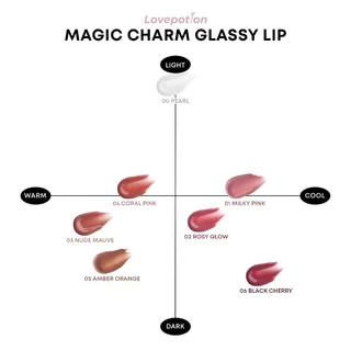 [ตะกร้าตัวแทน | ของแท้รับตรงจากบริษัท] LOVEPOTION MAGIC CHARM GLASSY LIP เลิฟโพชั่น เมจิกชาร์ม กลาสซี่ลิป
