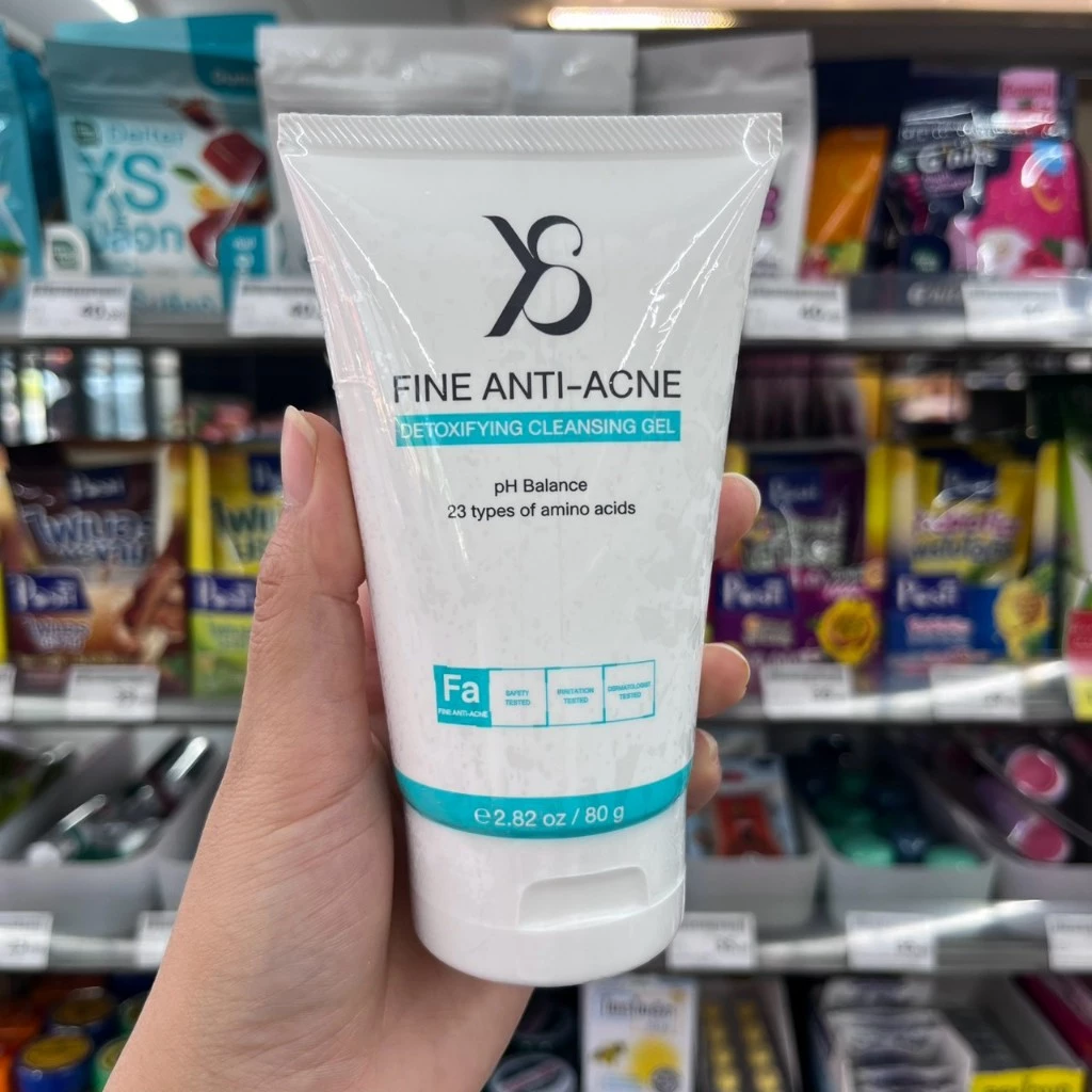 Y8 FINE ANTI-ACNE Detoxifying Cleansing Gel 80g เจลล้างหน้าสูตรสิว ทำความสะอาดลึก ลดการอุดตัน
